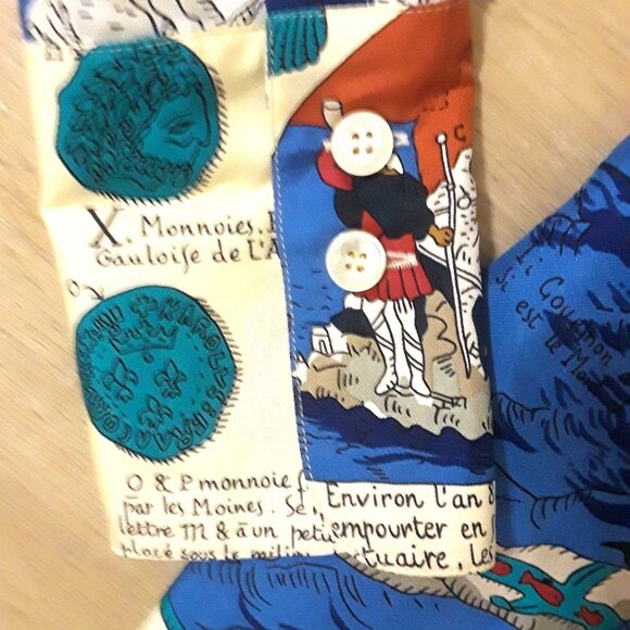 Hermes logo Mont Sainct Michel silk blouse--EXTREMELY RARE - Picture 5 of 7